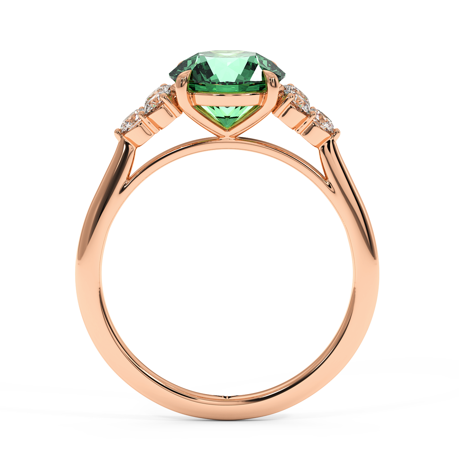 18K Rose Gold Sasha Trilogy Engagement Ring