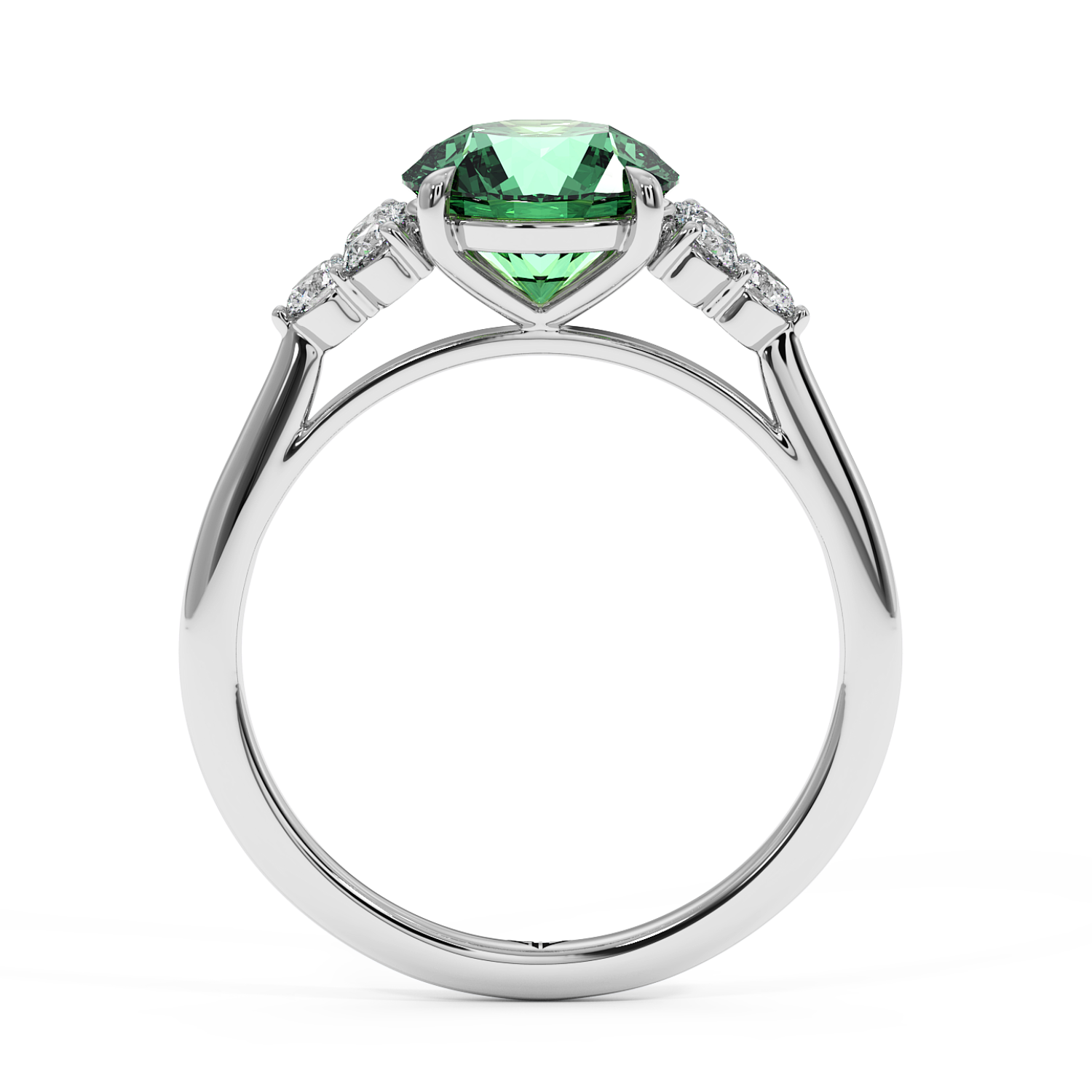 18K White Gold Sasha Trilogy Engagement Ring