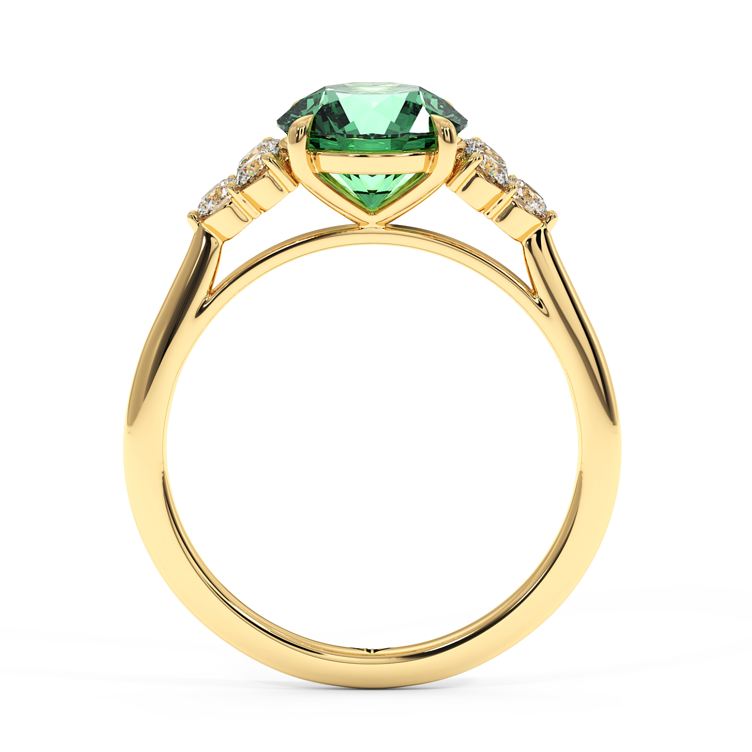 18K Yellow Gold Sasha Trilogy Engagement Ring