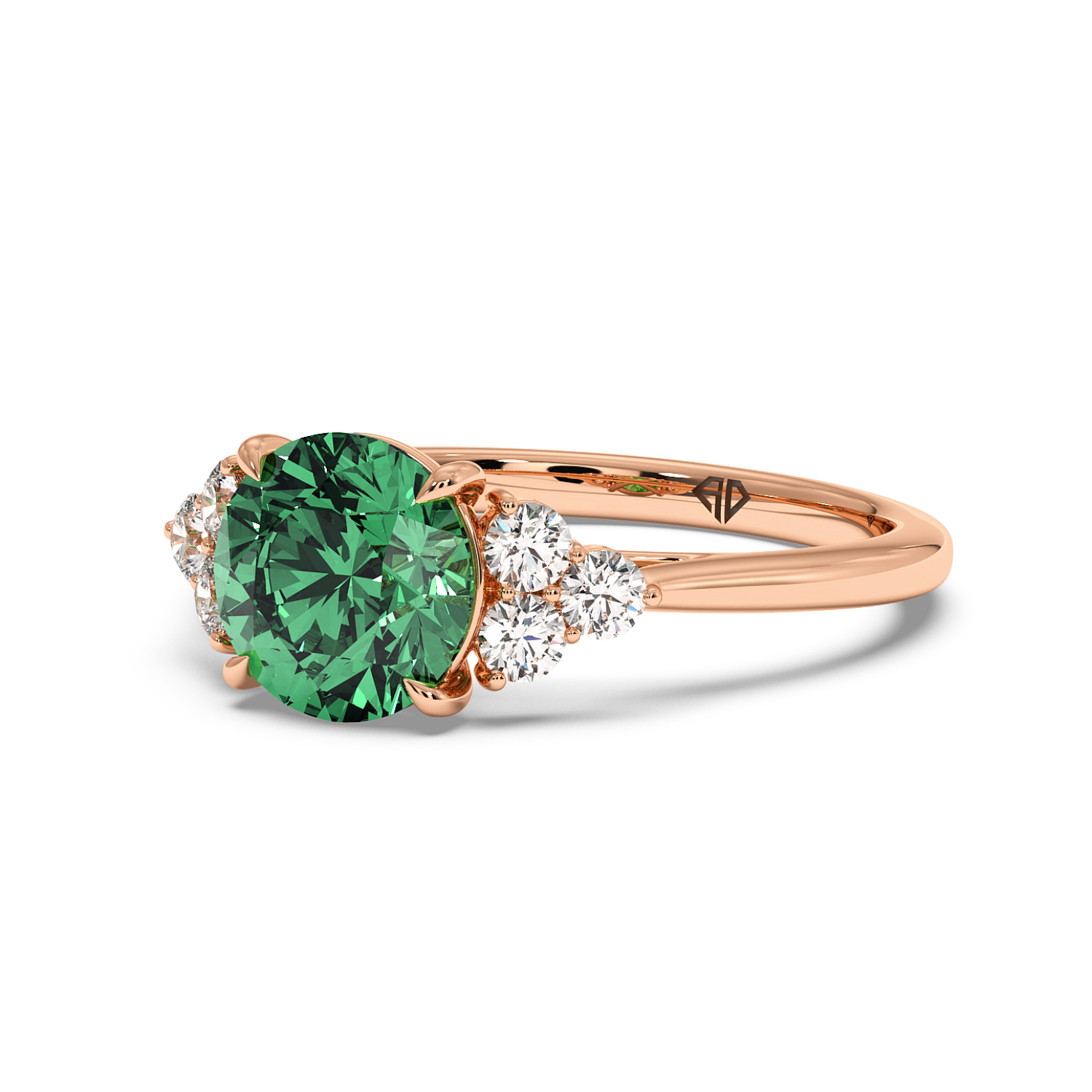 18K Rose Gold Sasha Trilogy Engagement Ring