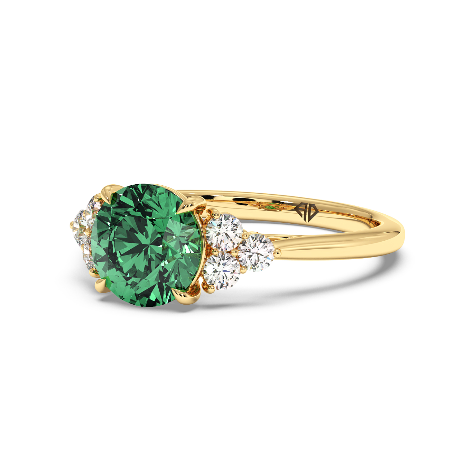 18K Yellow Gold Sasha Trilogy Engagement Ring