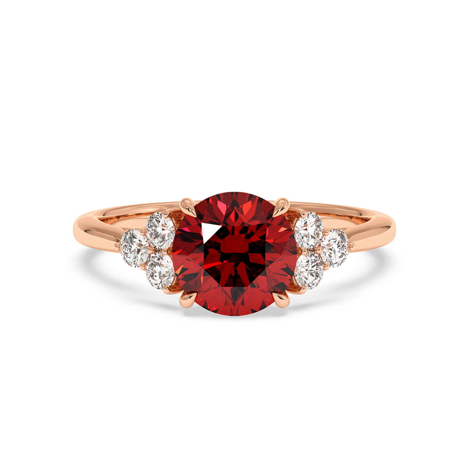18K Rose Gold Sasha Trilogy Engagement Ring