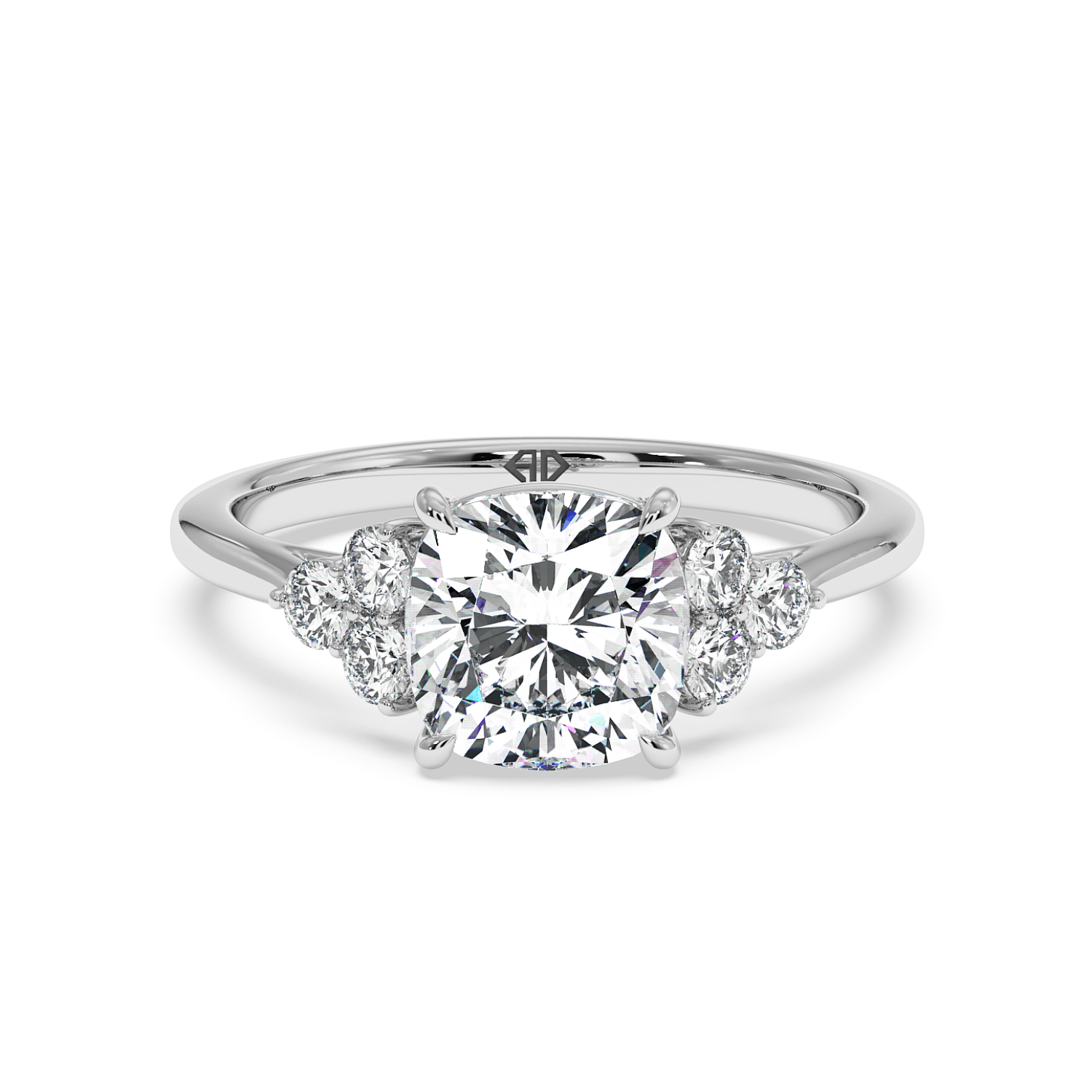 18K White Gold Sasha Trilogy Engagement Ring