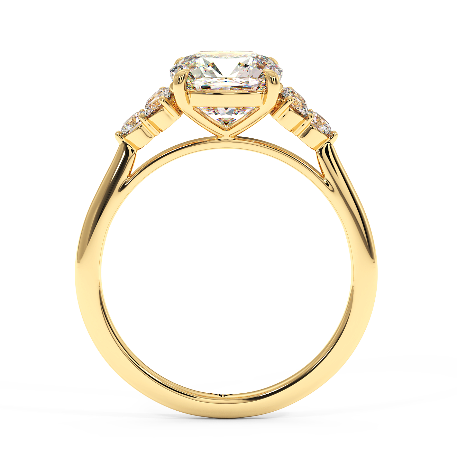 18K Yellow Gold Sasha Trilogy Engagement Ring