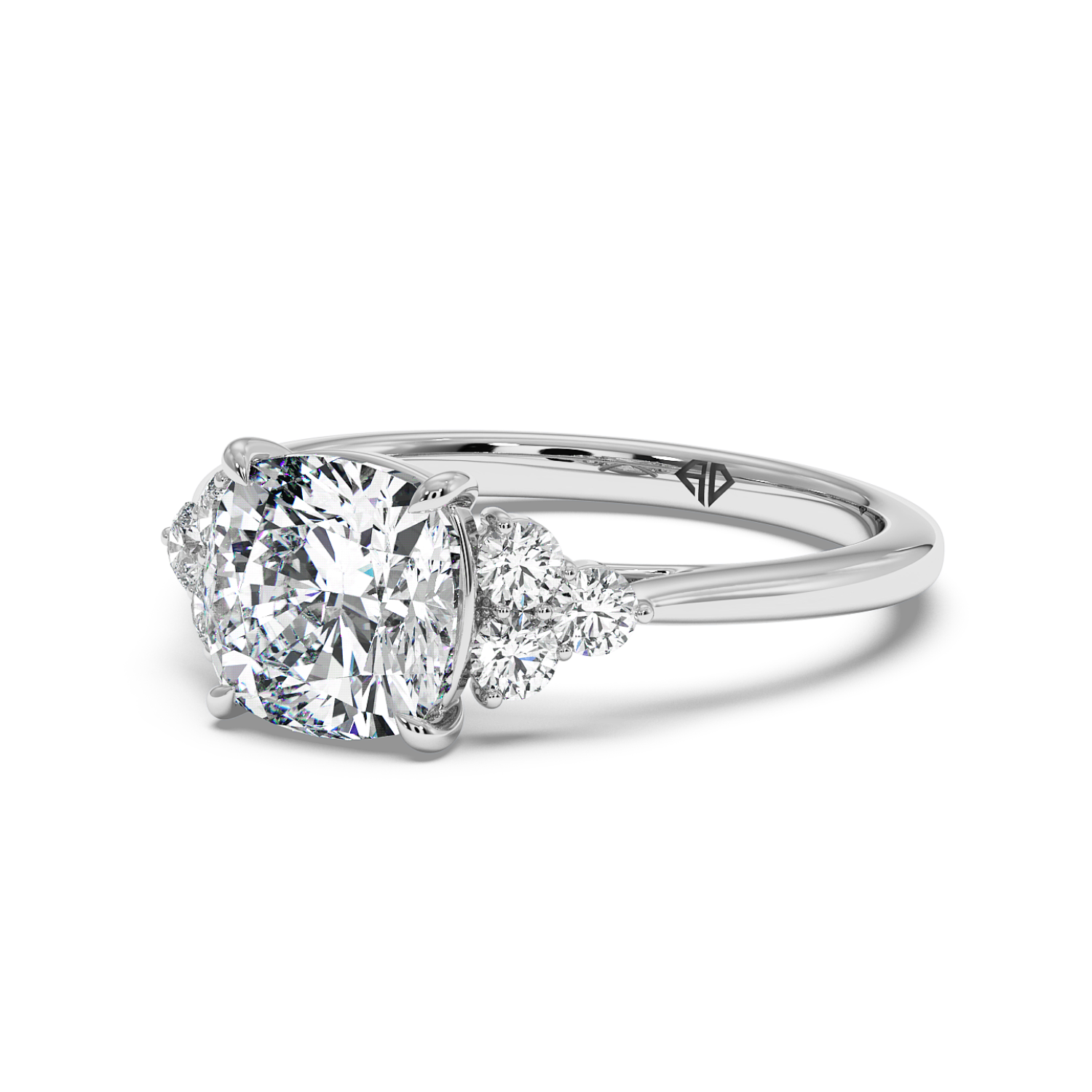 18K White Gold Sasha Trilogy Engagement Ring