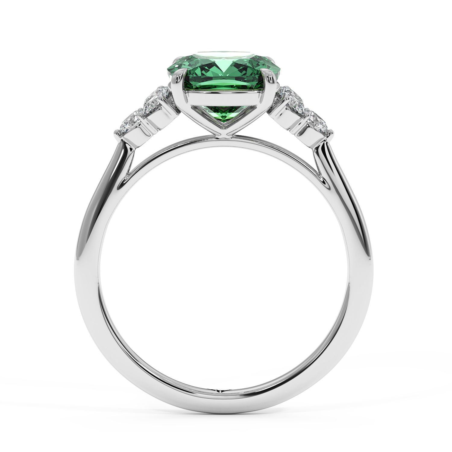 18K White Gold Sasha Trilogy Engagement Ring