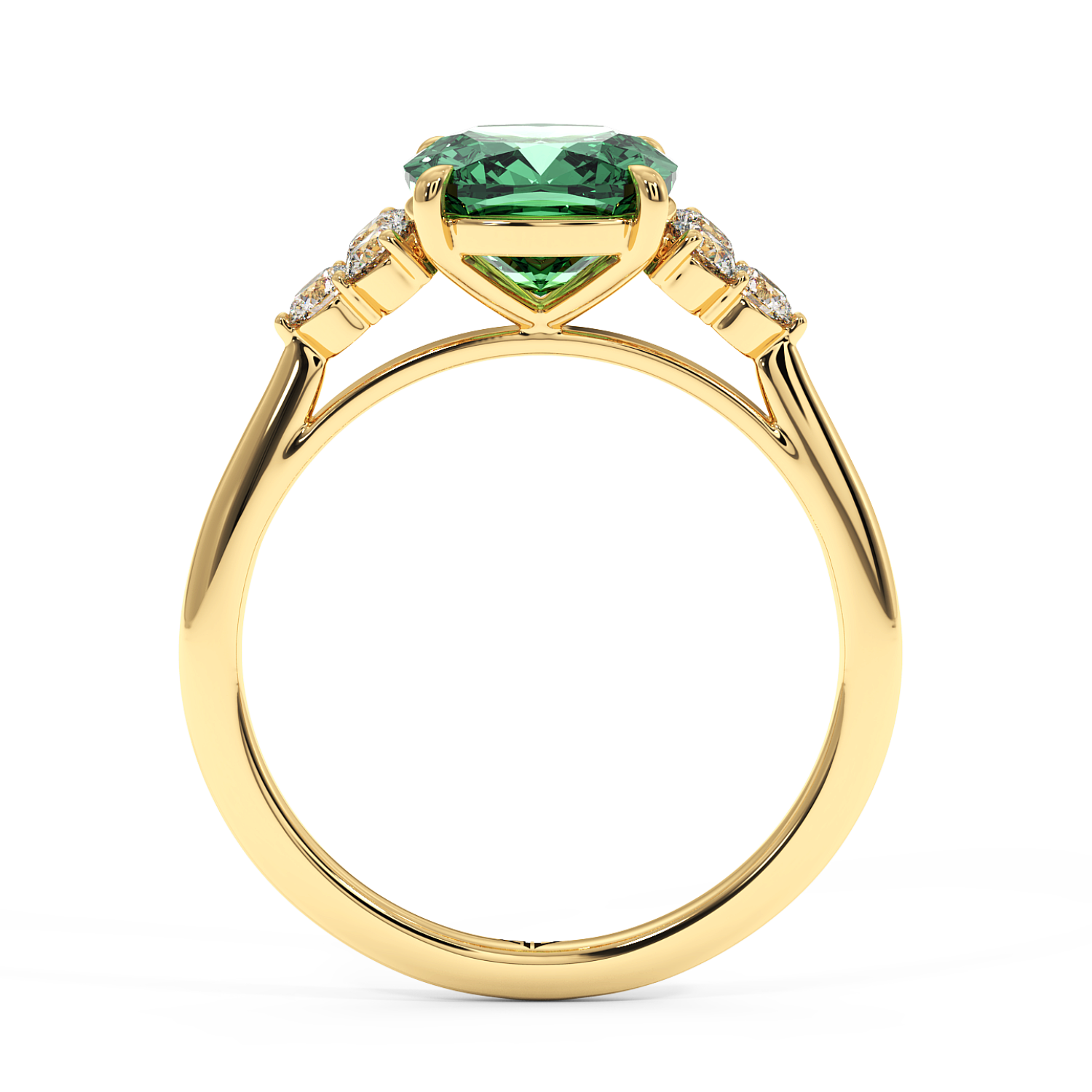 18K Yellow Gold Sasha Trilogy Engagement Ring