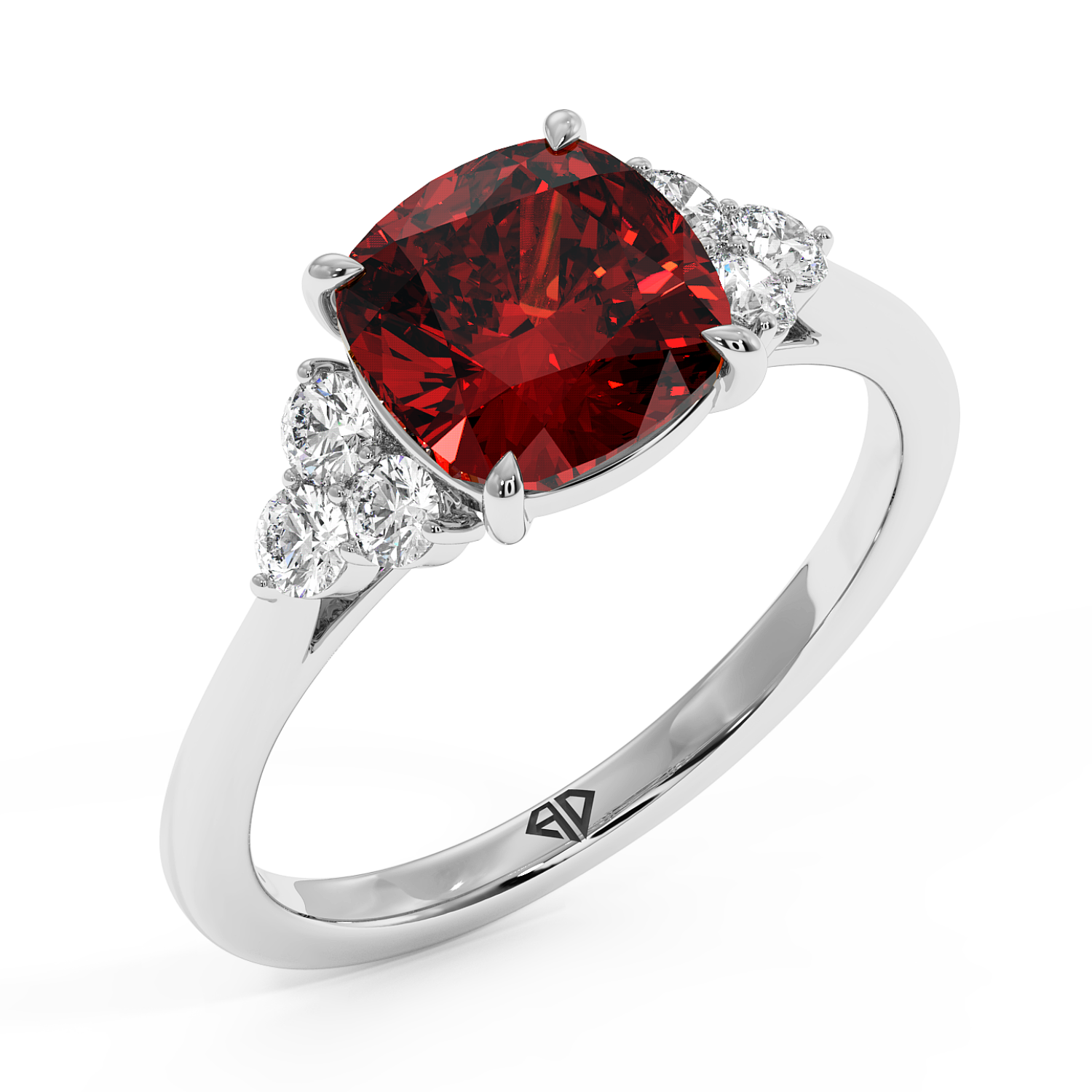 Platinum Sasha Trilogy Engagement Ring