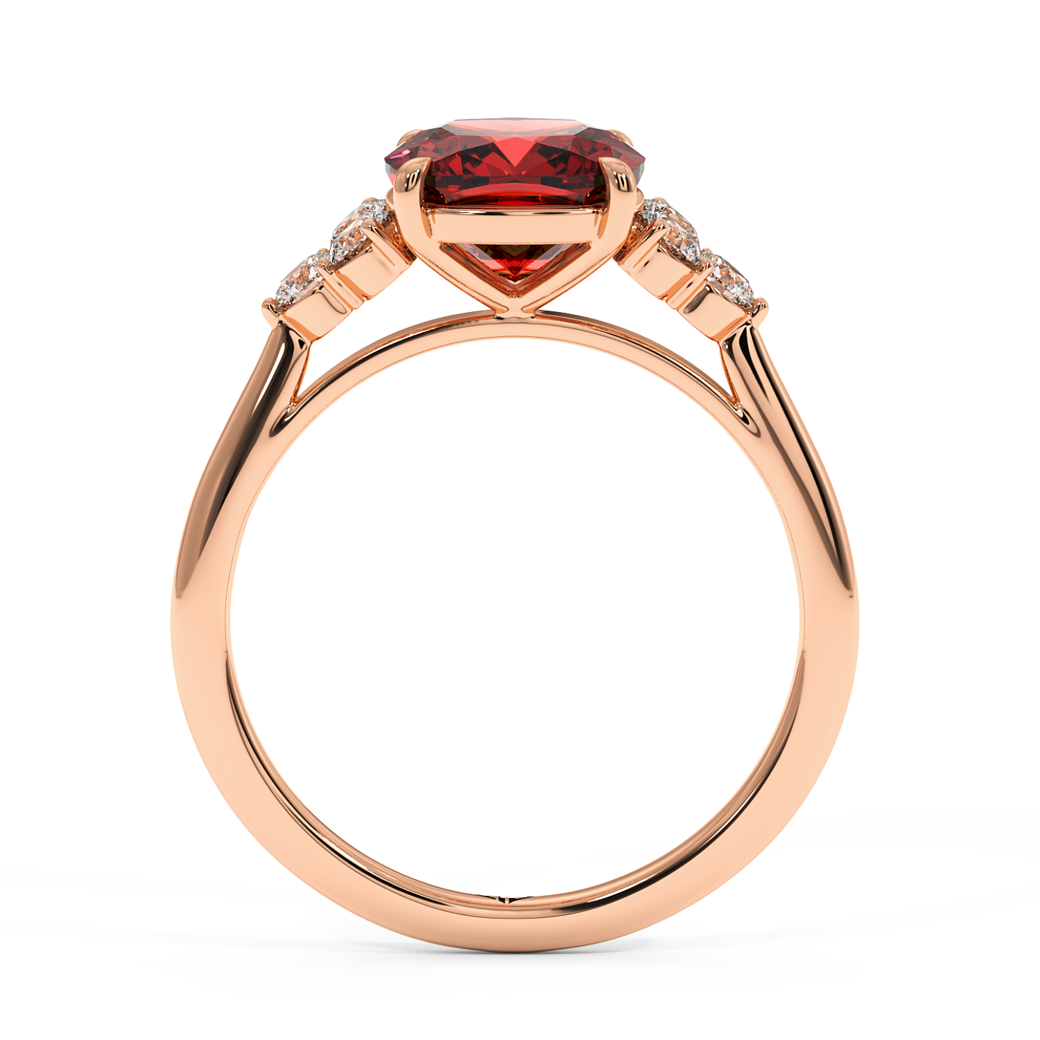 18K Rose Gold Sasha Trilogy Engagement Ring