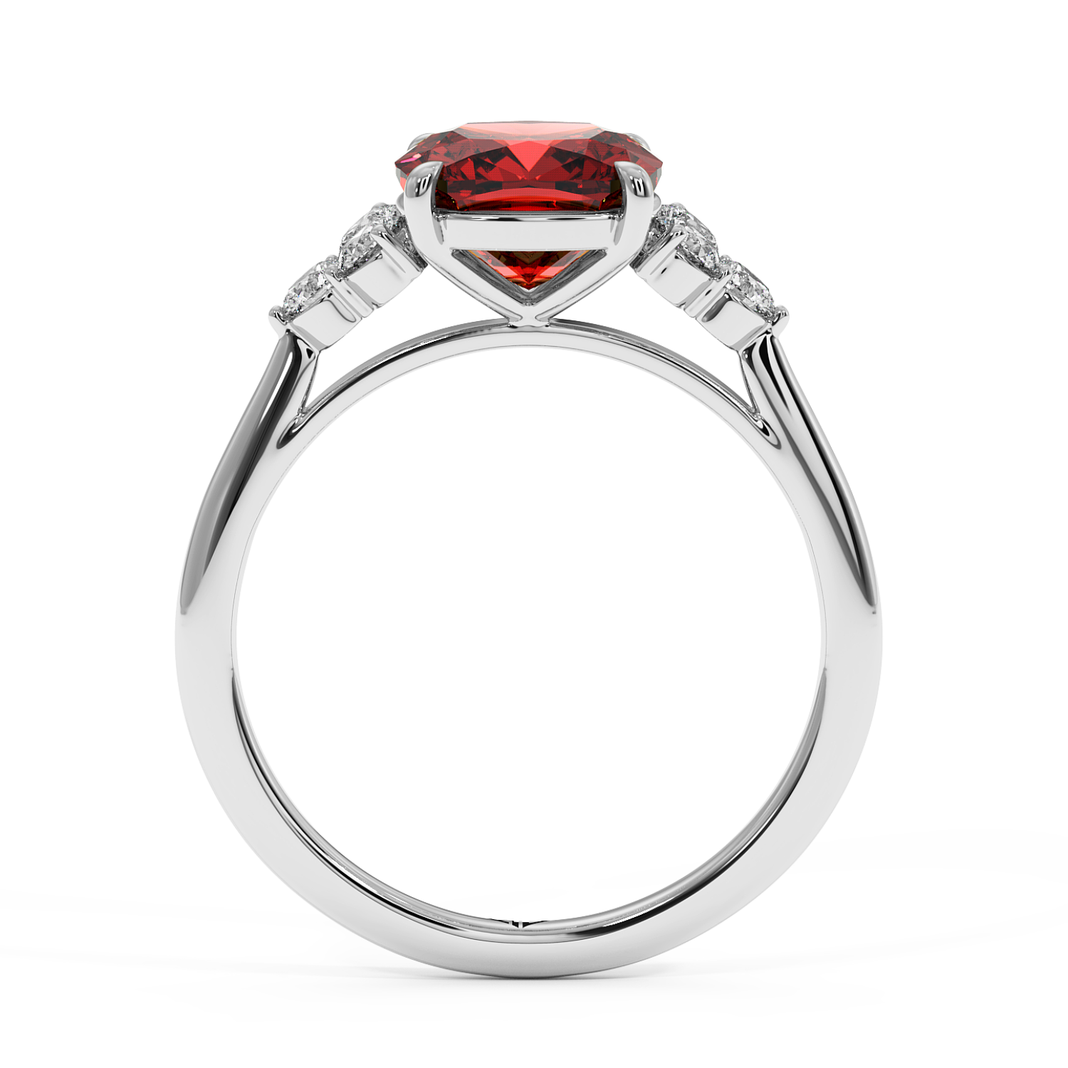 Platinum Sasha Trilogy Engagement Ring