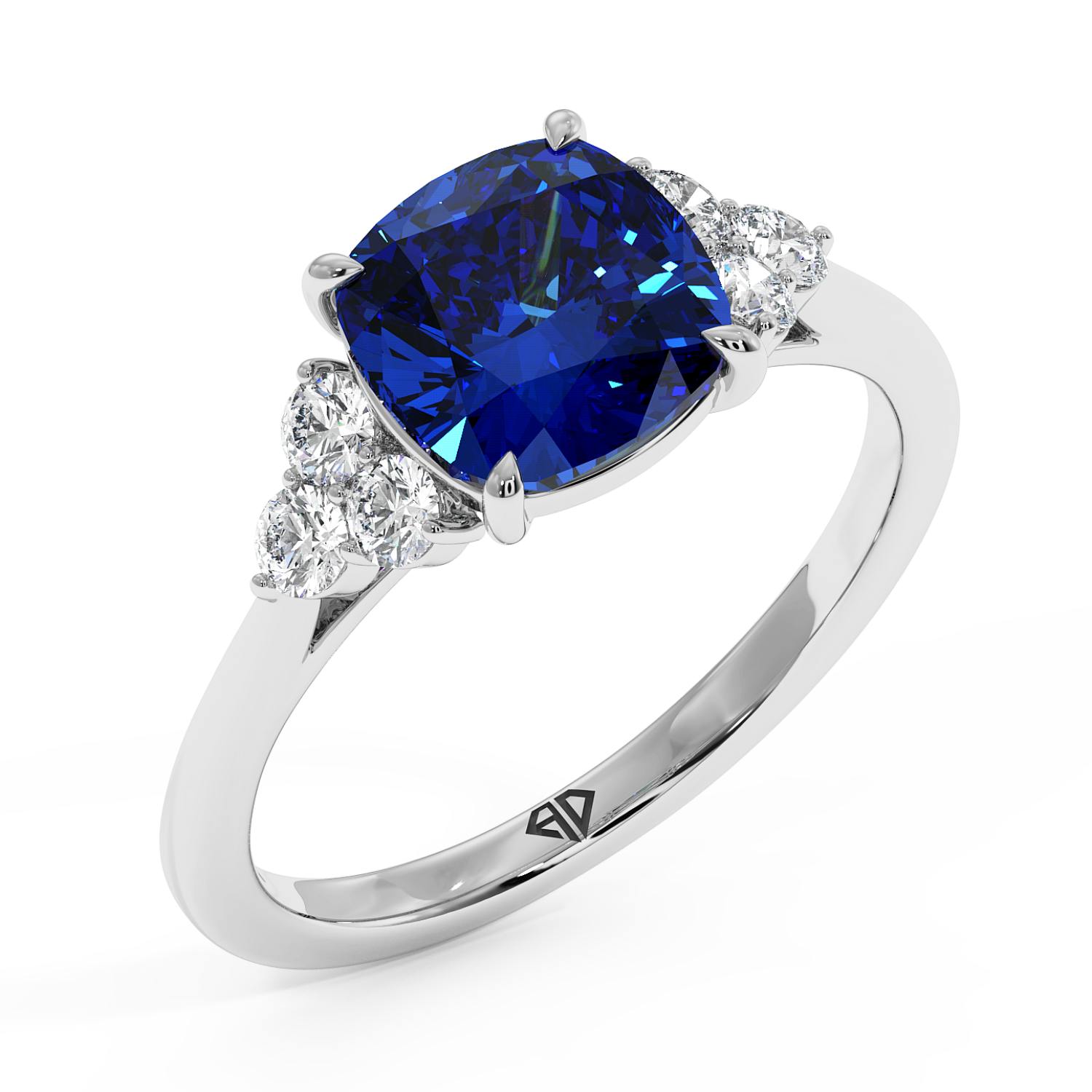 Platinum Sasha Trilogy Engagement Ring