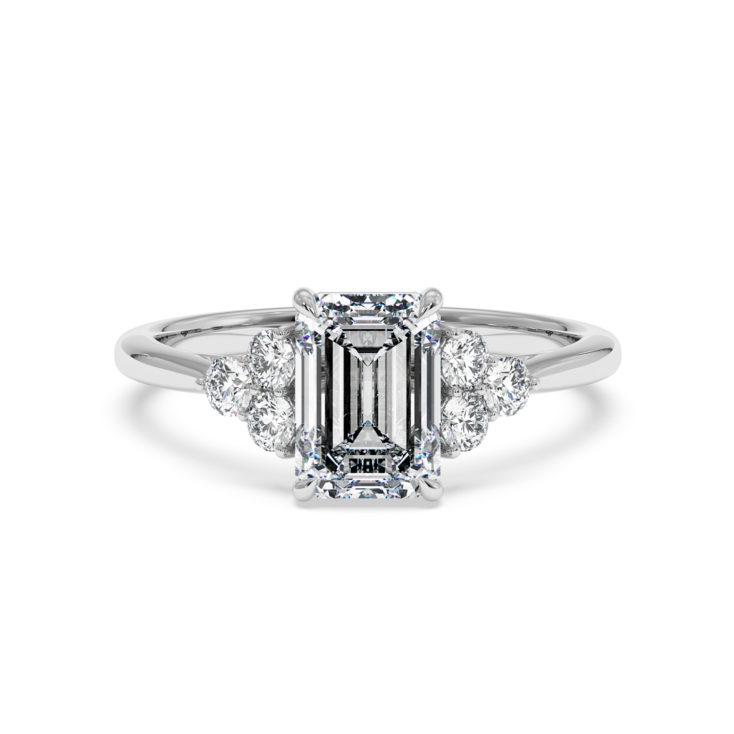 18K White Gold Sasha Trilogy Engagement Ring