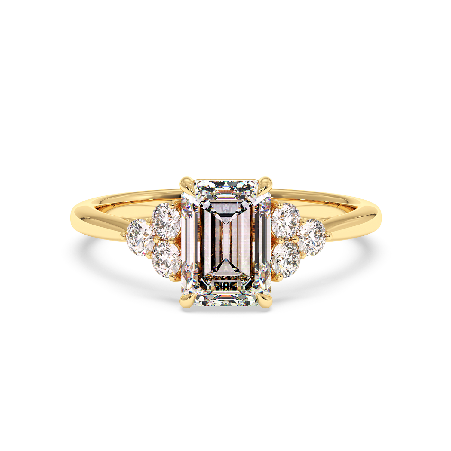 18K Yellow Gold Sasha Trilogy Engagement Ring