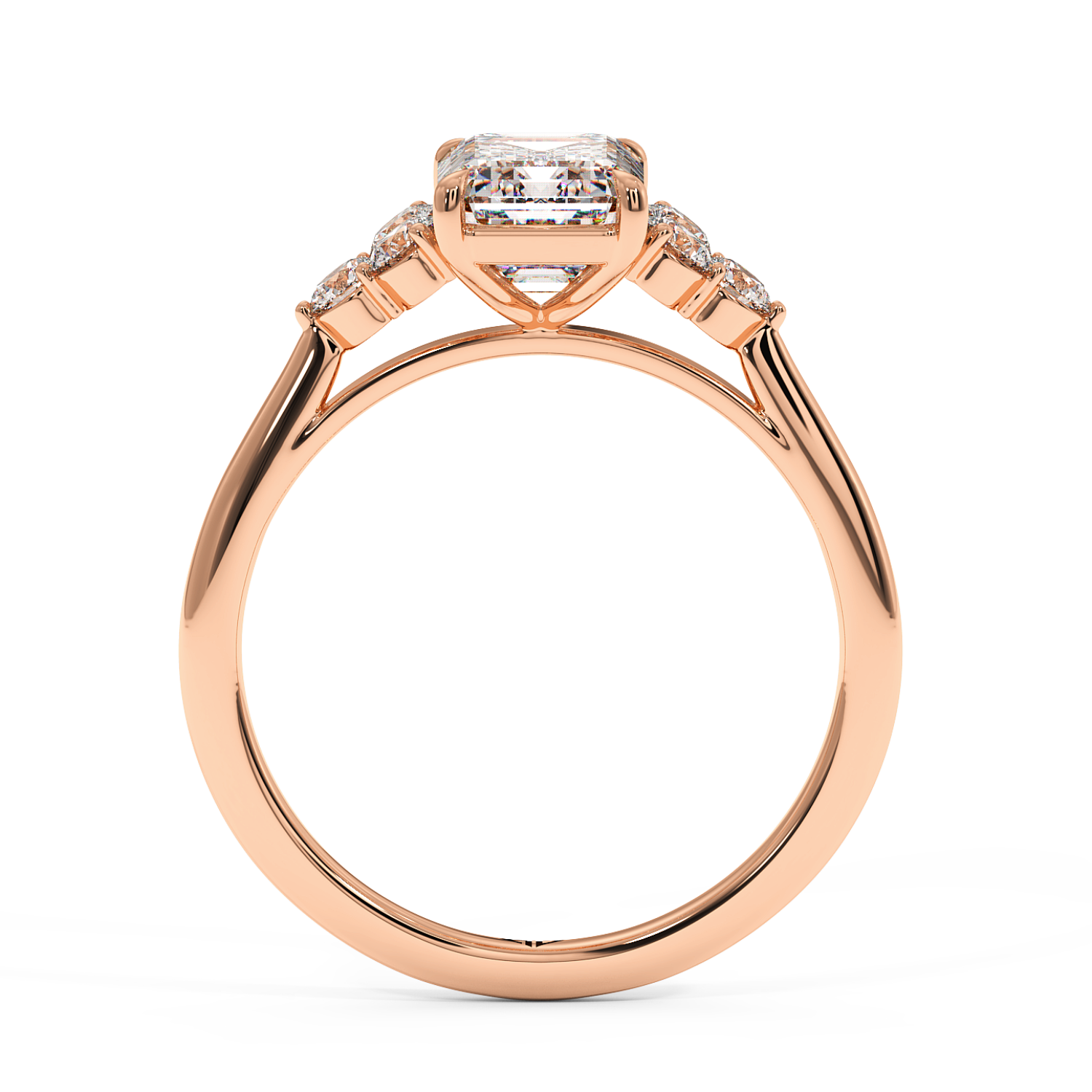 18K Rose Gold Sasha Trilogy Engagement Ring