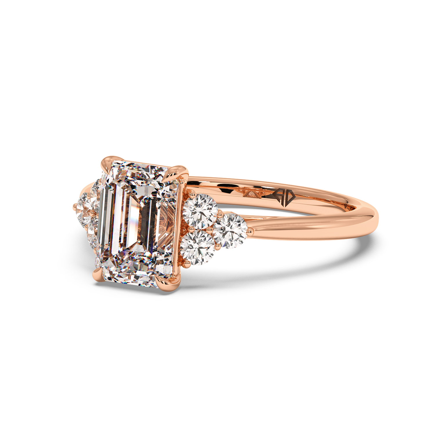 18K Rose Gold Sasha Trilogy Engagement Ring