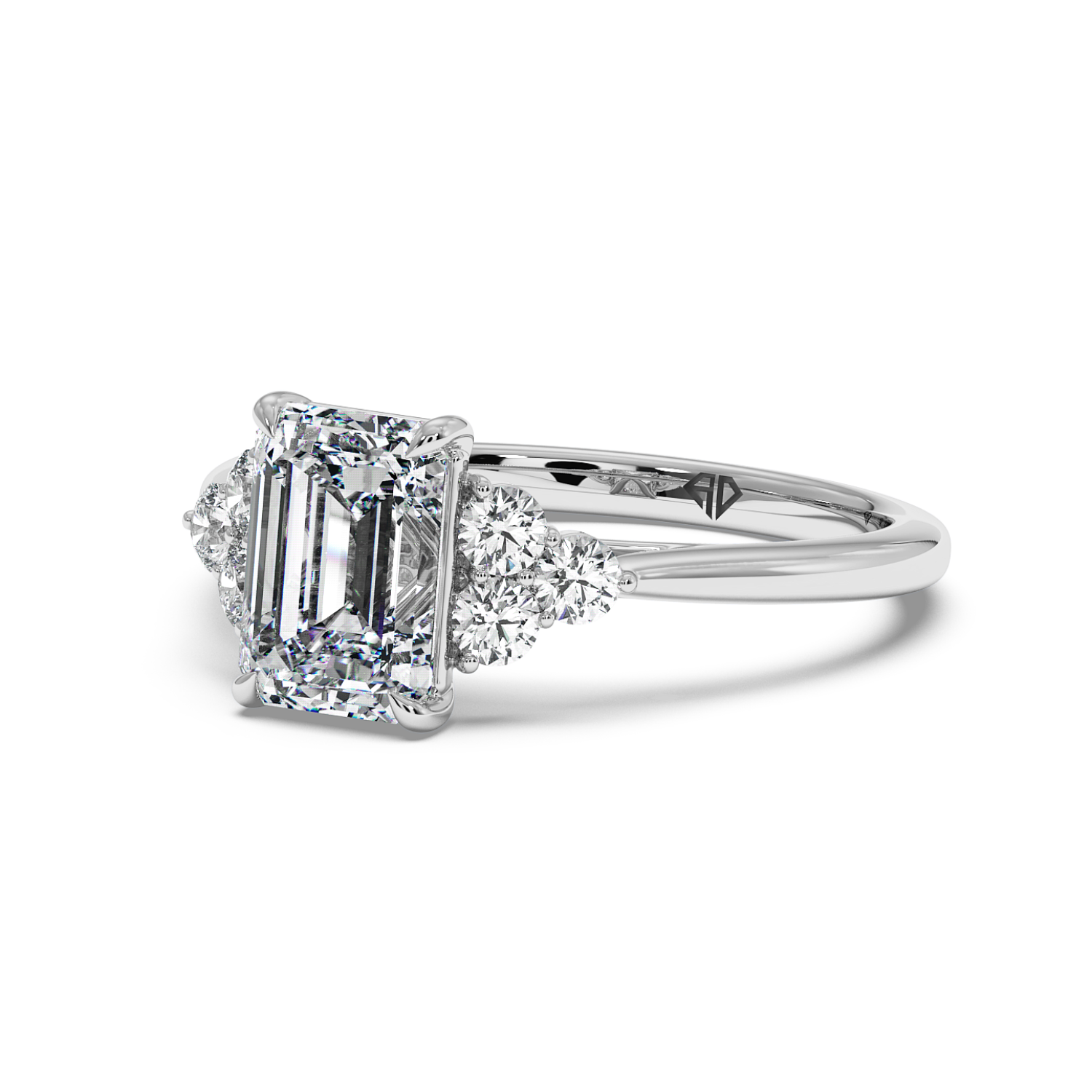 18K White Gold Sasha Trilogy Engagement Ring