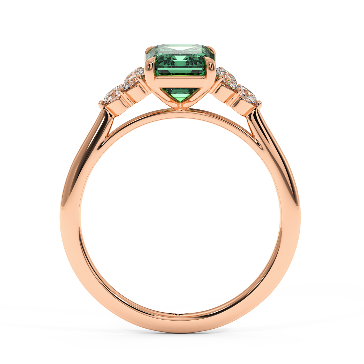 18K Rose Gold Sasha Trilogy Engagement Ring
