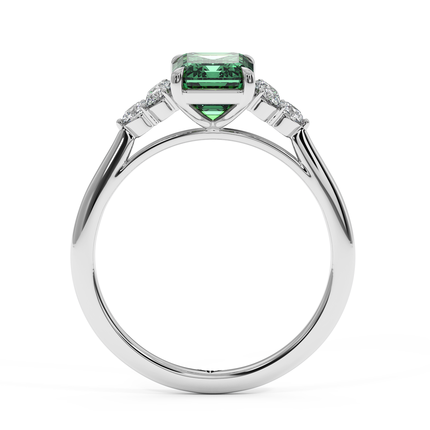 18K White Gold Sasha Trilogy Engagement Ring