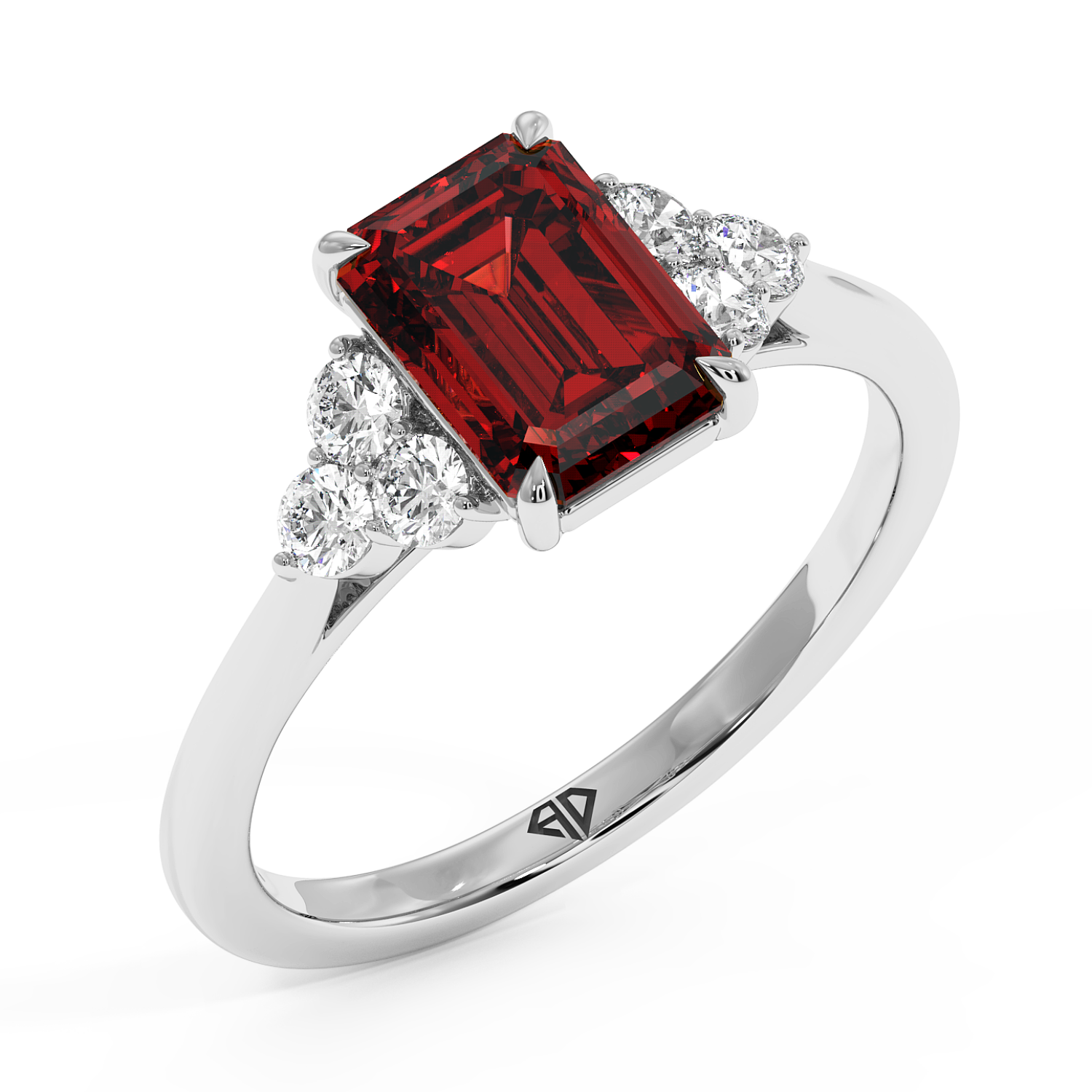 Platinum Sasha Trilogy Engagement Ring