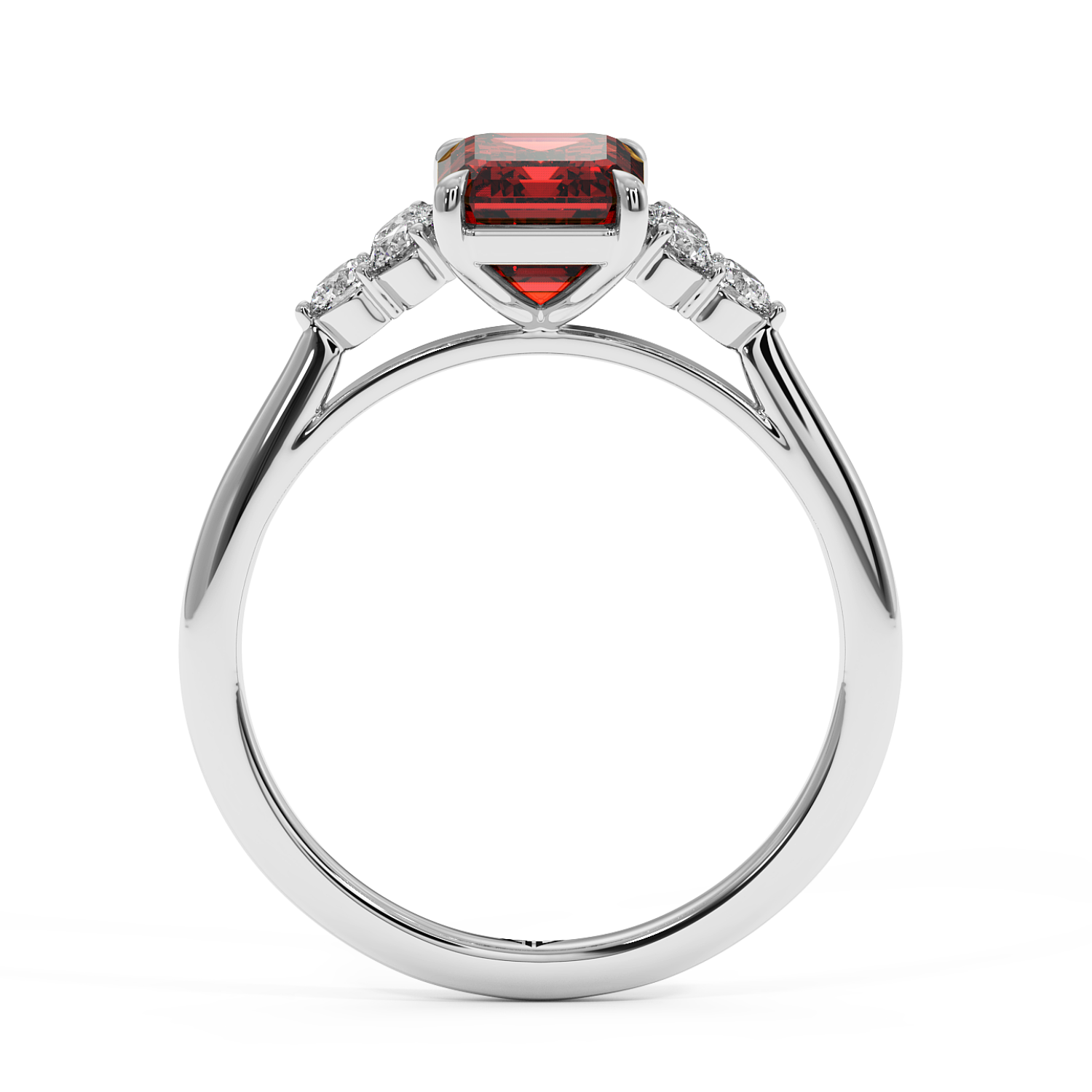 Platinum Sasha Trilogy Engagement Ring