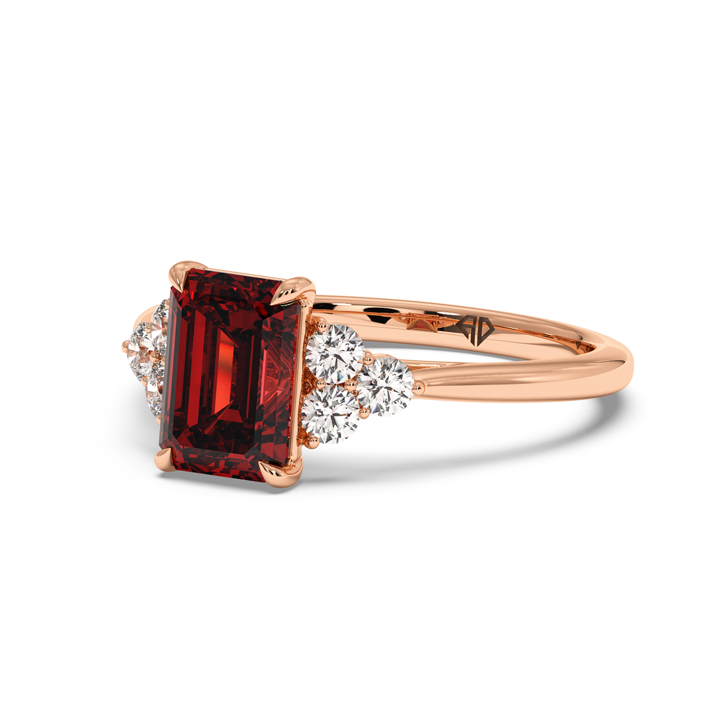 18K Rose Gold Sasha Trilogy Engagement Ring