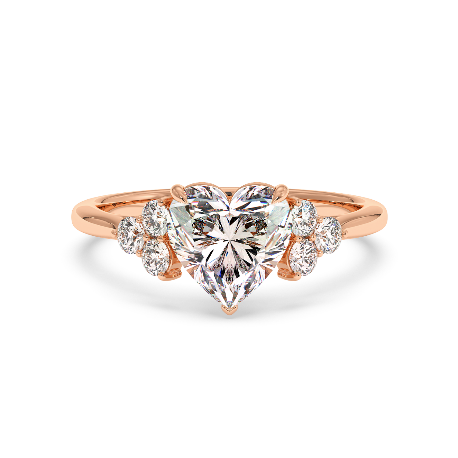 18K Rose Gold Sasha Trilogy Engagement Ring