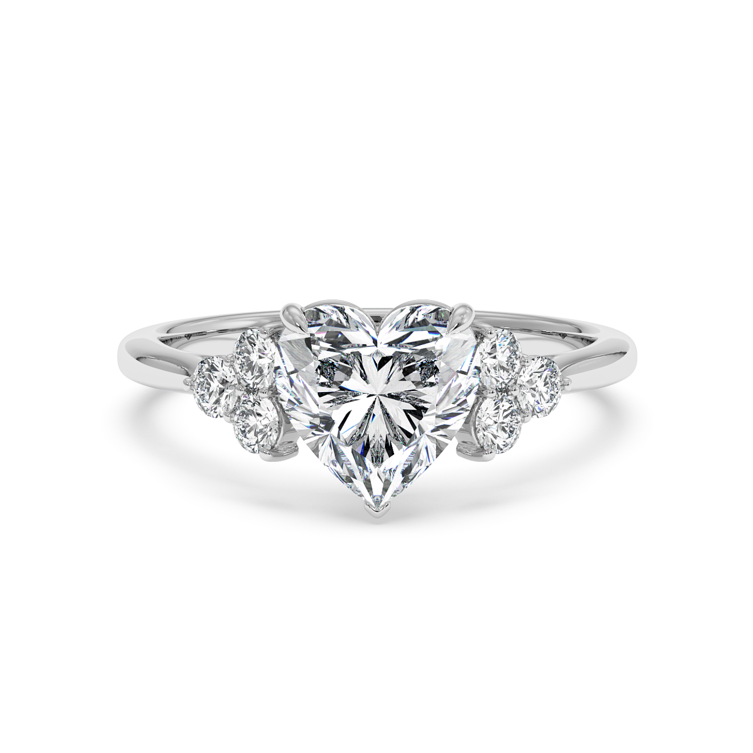 Platinum Sasha Trilogy Engagement Ring