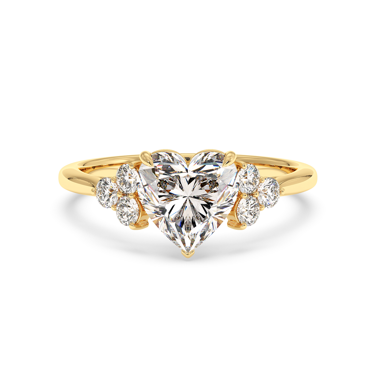 18K Yellow Gold Sasha Trilogy Engagement Ring