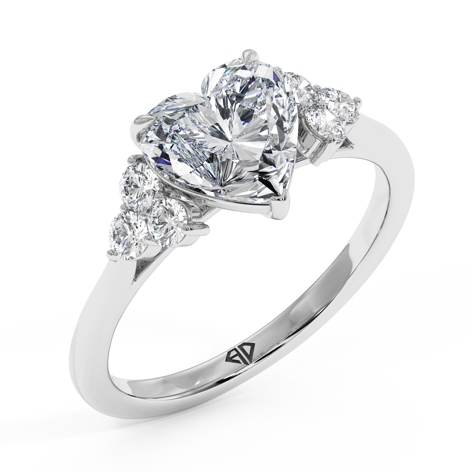 Platinum Sasha Trilogy Engagement Ring