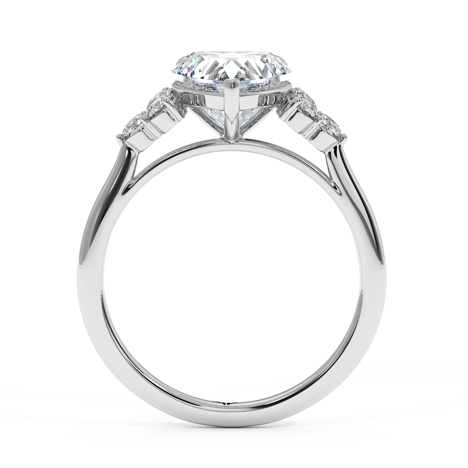 Platinum Sasha Trilogy Engagement Ring
