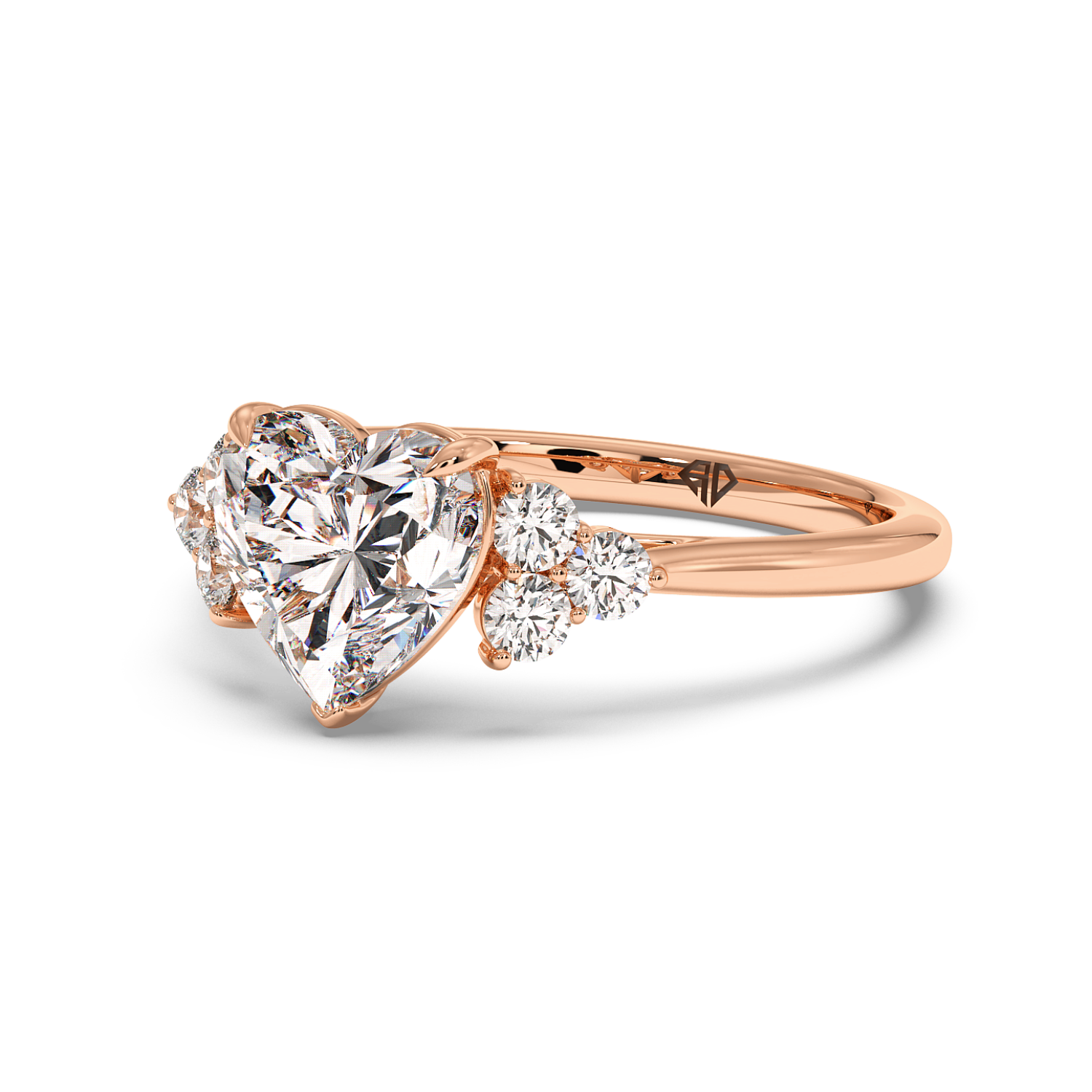 18K Rose Gold Sasha Trilogy Engagement Ring