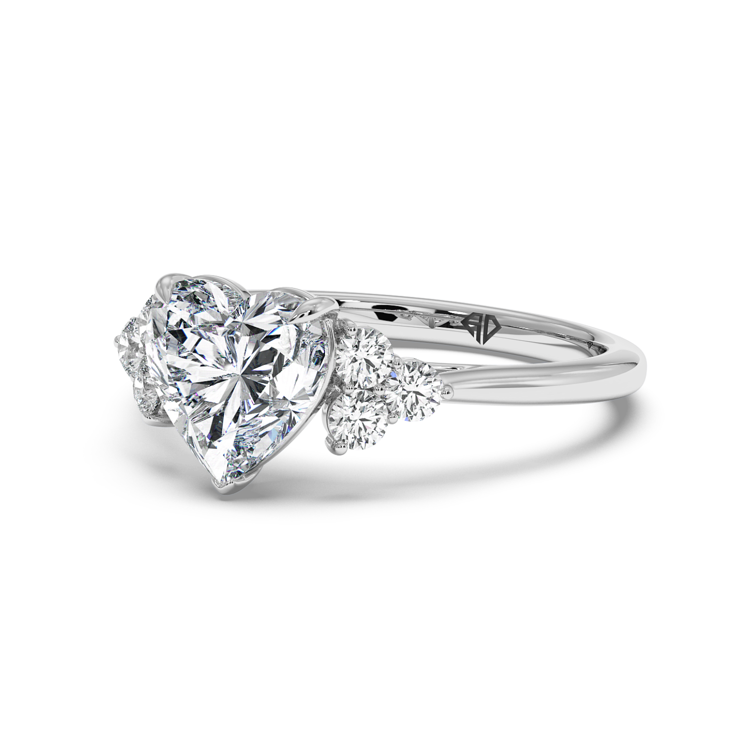 Platinum Sasha Trilogy Engagement Ring