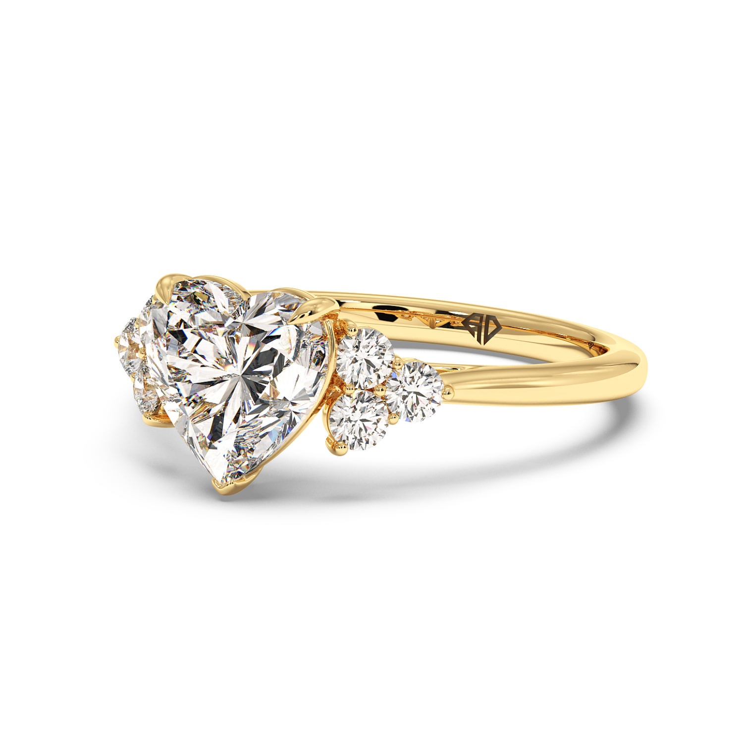 18K Yellow Gold Sasha Trilogy Engagement Ring