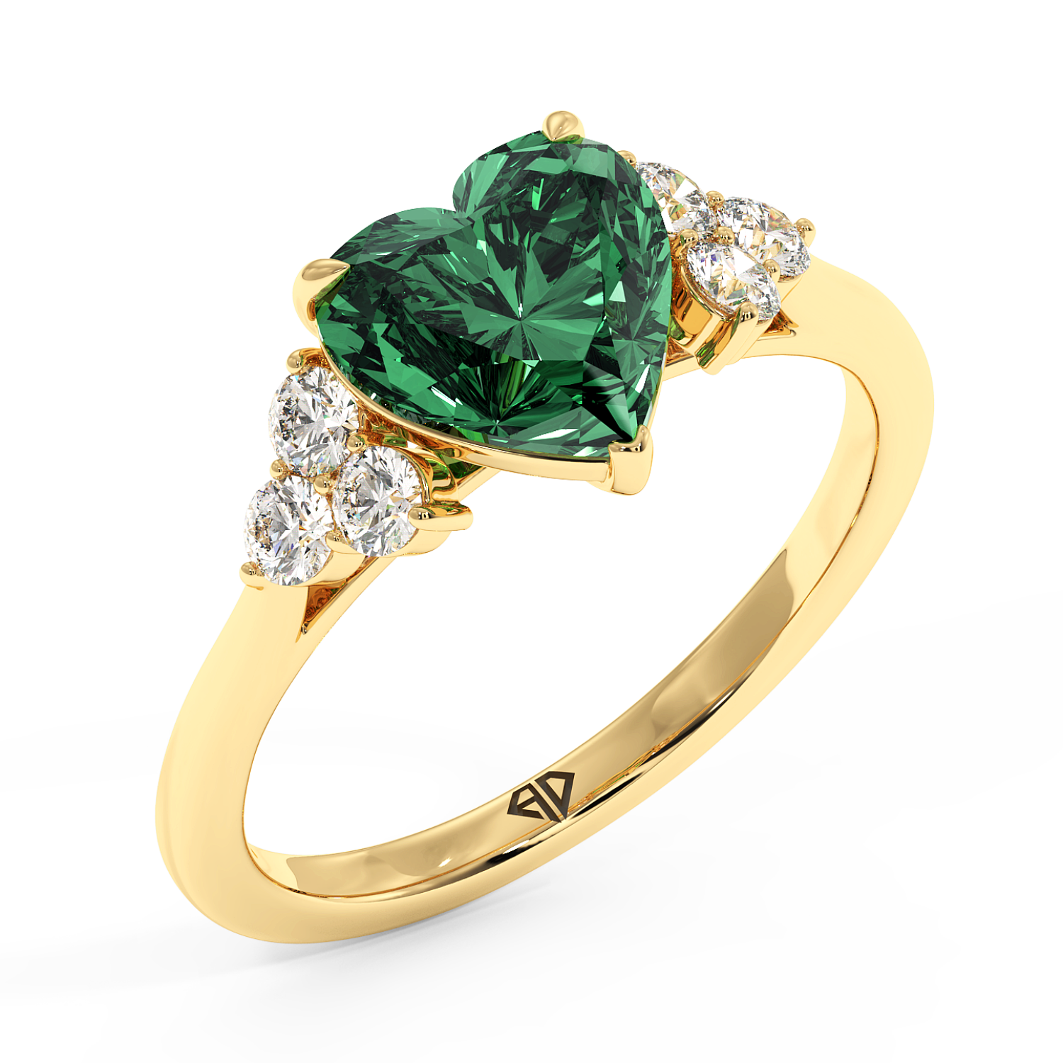 18K Yellow Gold Sasha Trilogy Engagement Ring