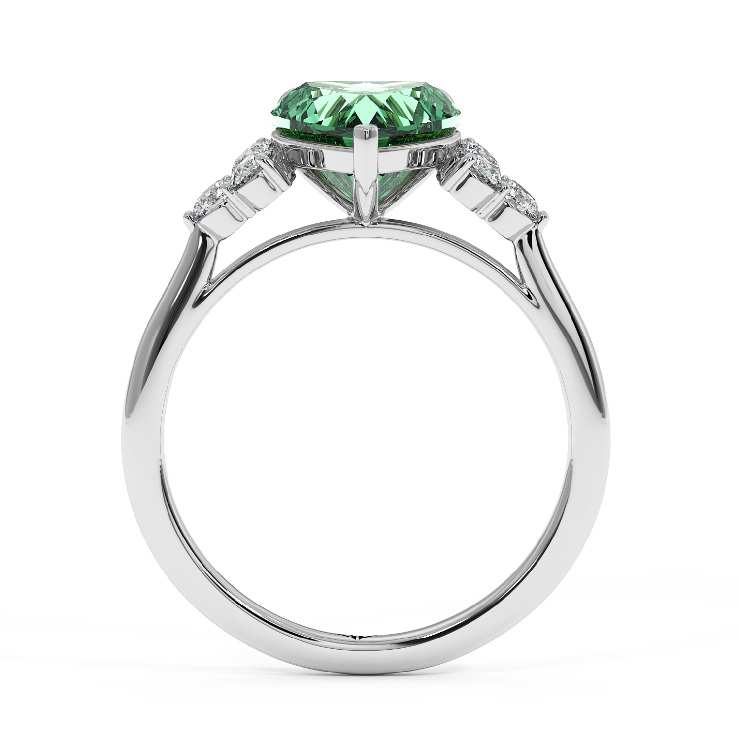 Platinum Sasha Trilogy Engagement Ring