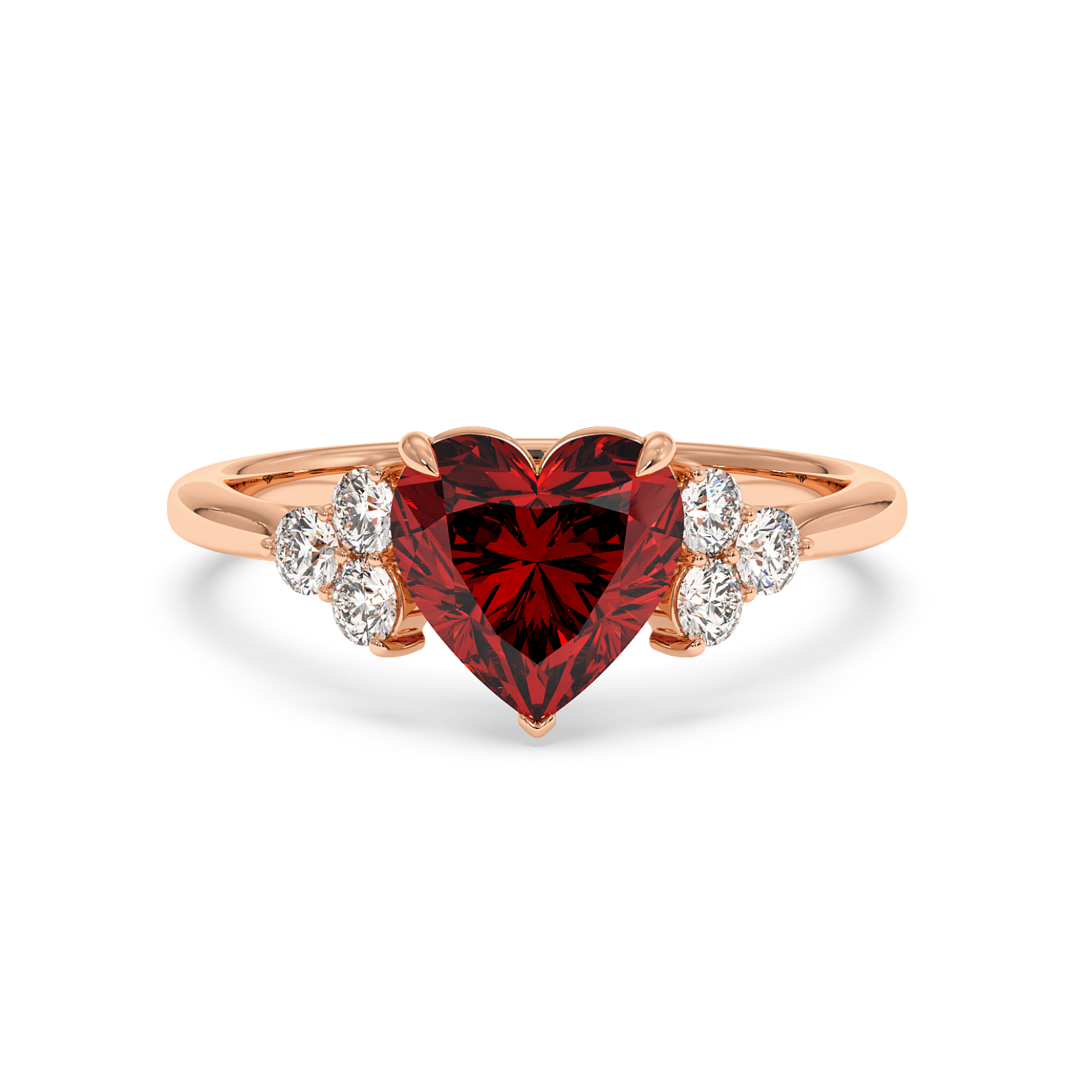 18K Rose Gold Sasha Trilogy Engagement Ring