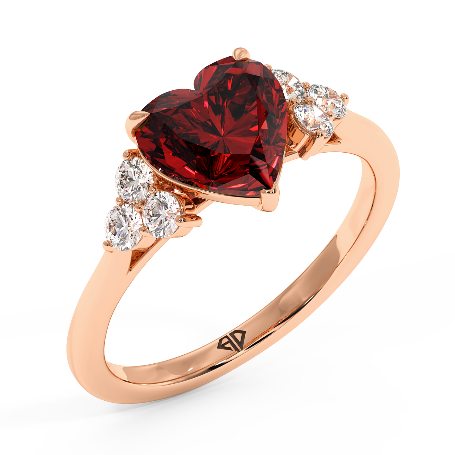 18K Rose Gold Sasha Trilogy Engagement Ring