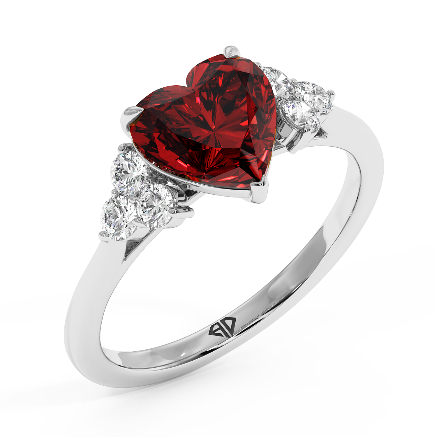 18K White Gold Sasha Trilogy Engagement Ring