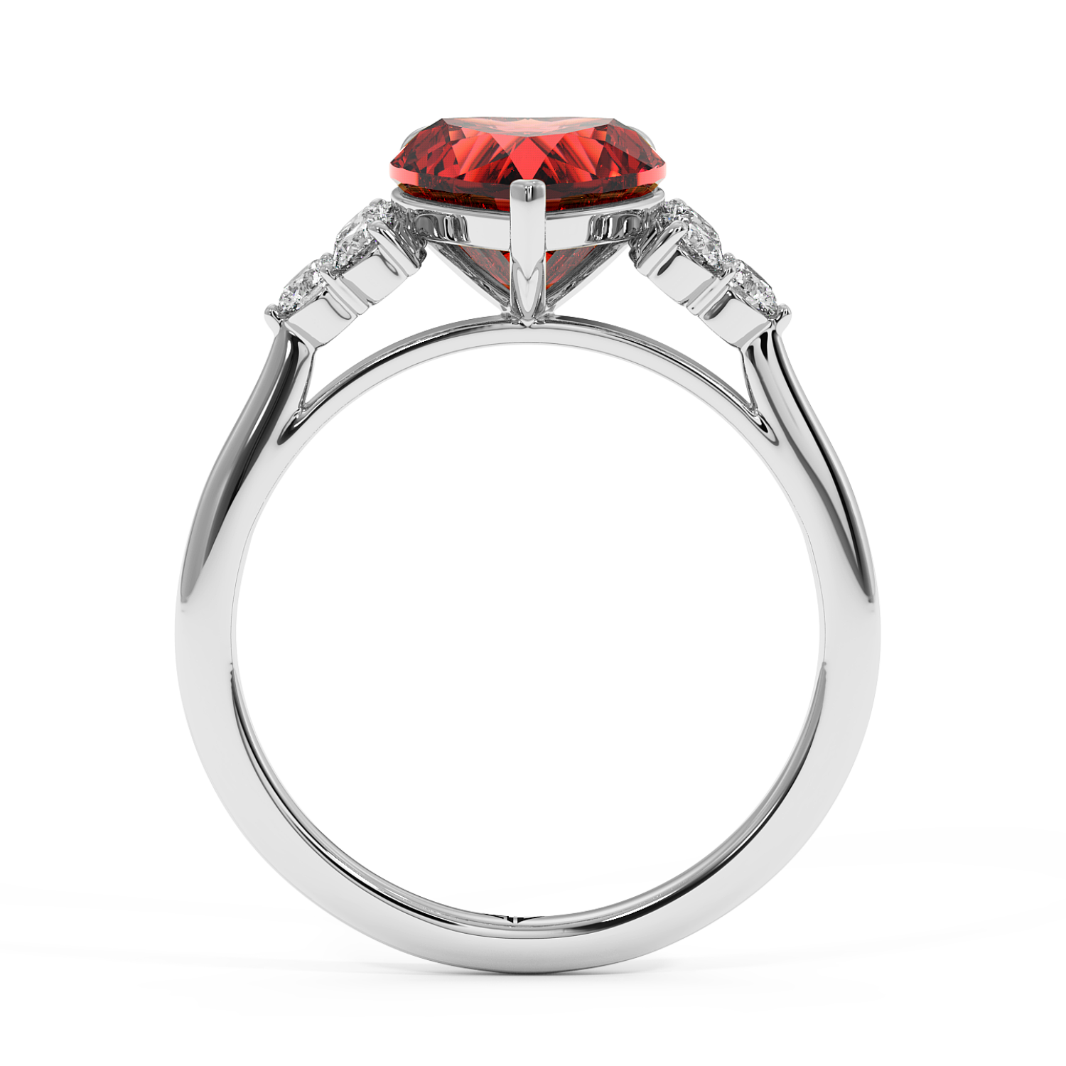 18K White Gold Sasha Trilogy Engagement Ring