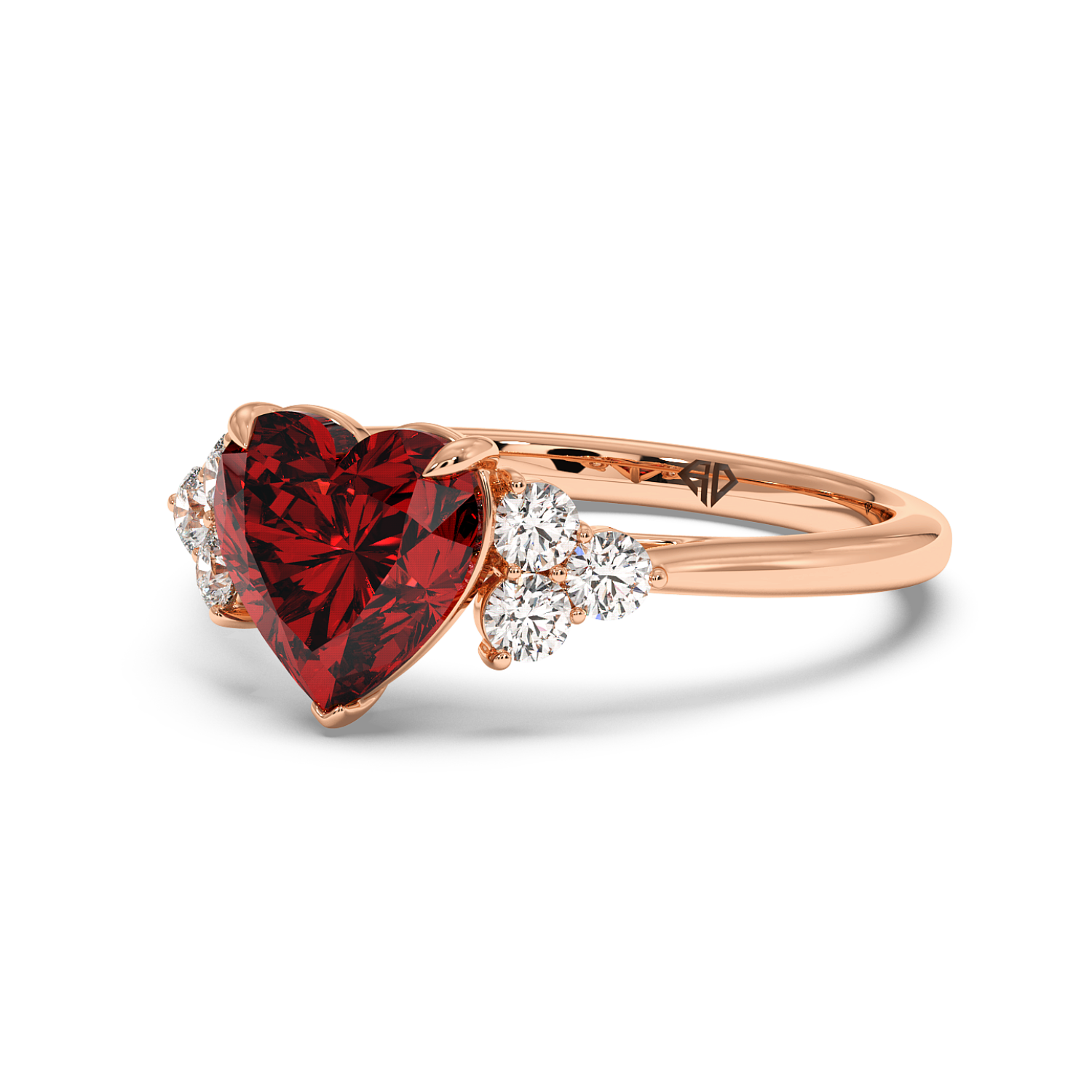 18K Rose Gold Sasha Trilogy Engagement Ring