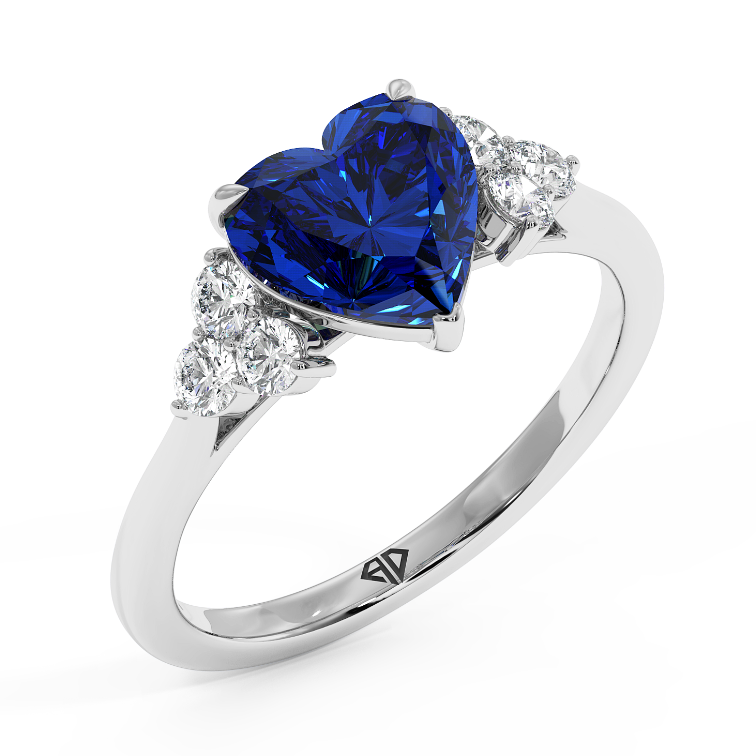 Platinum Sasha Trilogy Engagement Ring