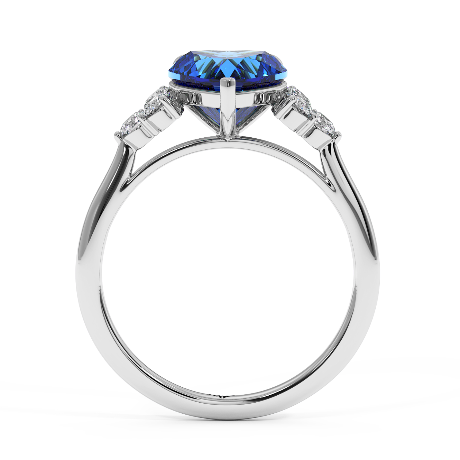 Platinum Sasha Trilogy Engagement Ring