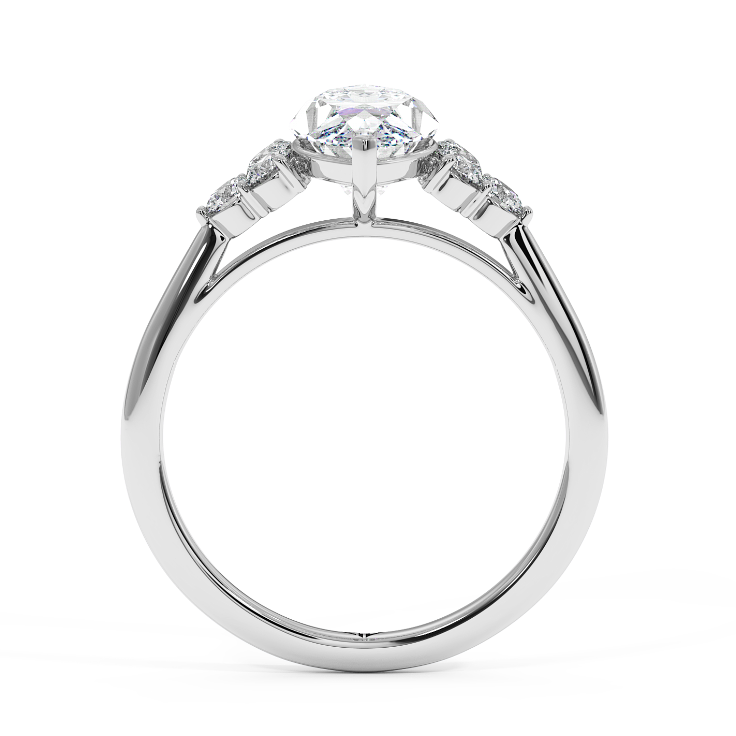 18K White Gold Sasha Trilogy Engagement Ring