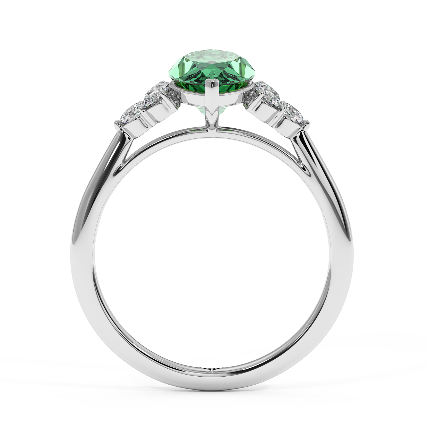 18K White Gold Sasha Trilogy Engagement Ring