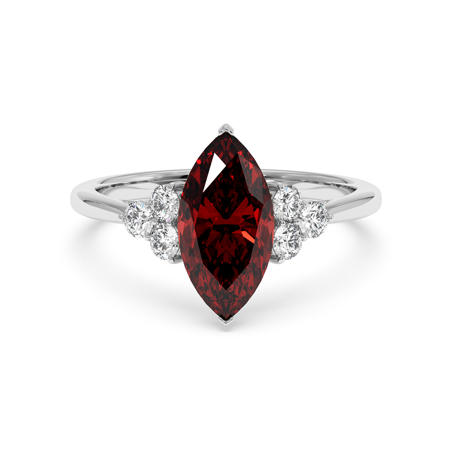 18K White Gold Sasha Trilogy Engagement Ring