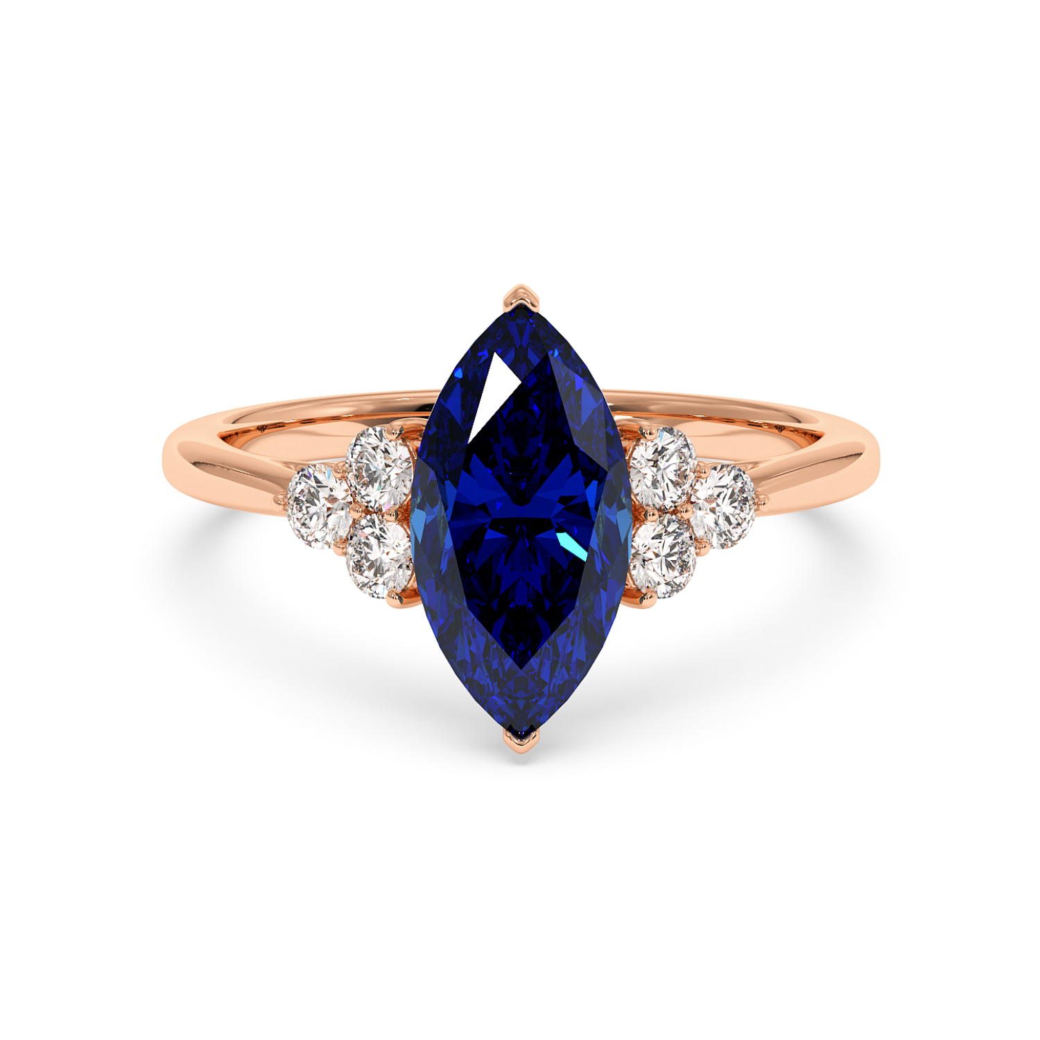 18K Rose Gold Sasha Trilogy Engagement Ring