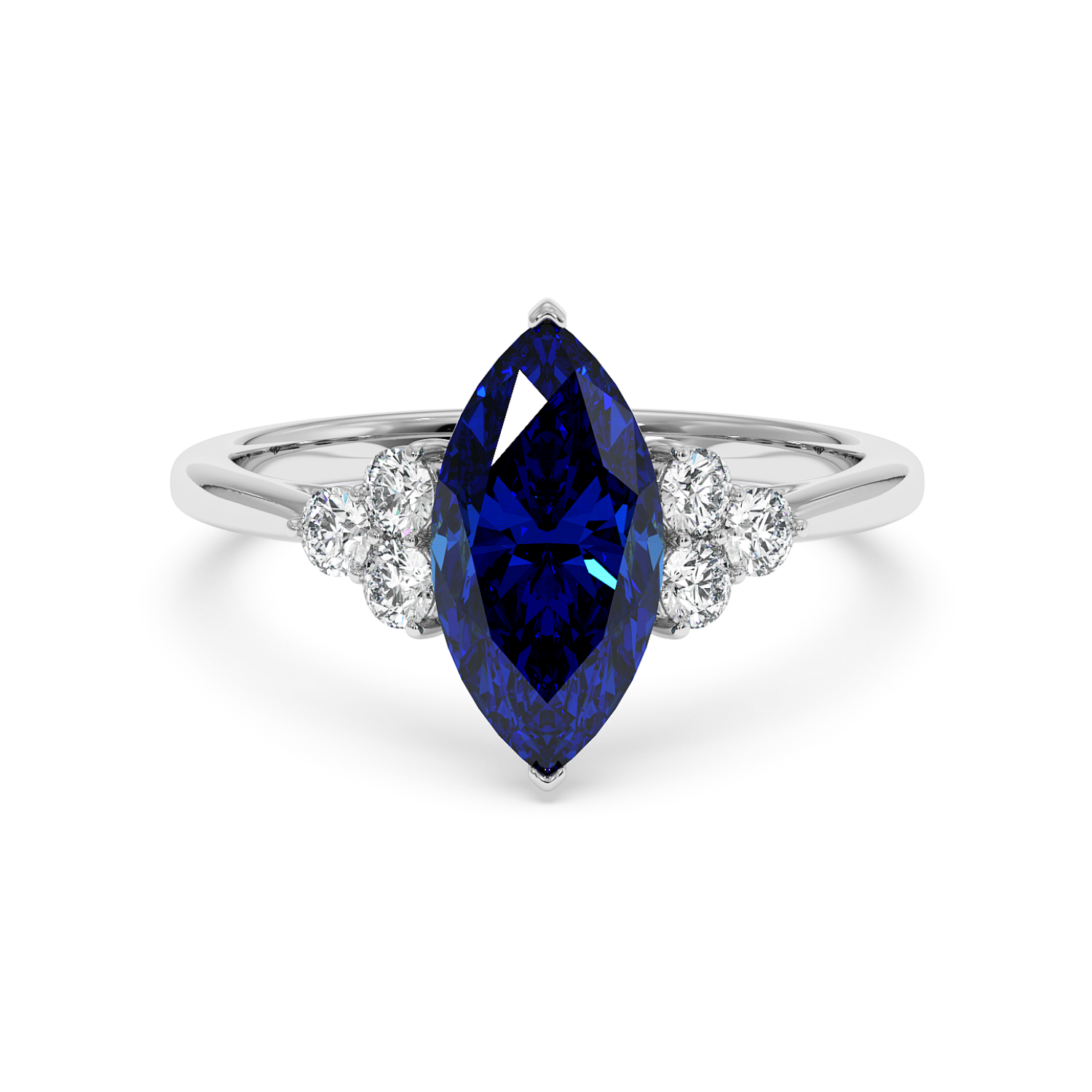 18K White Gold Sasha Trilogy Engagement Ring