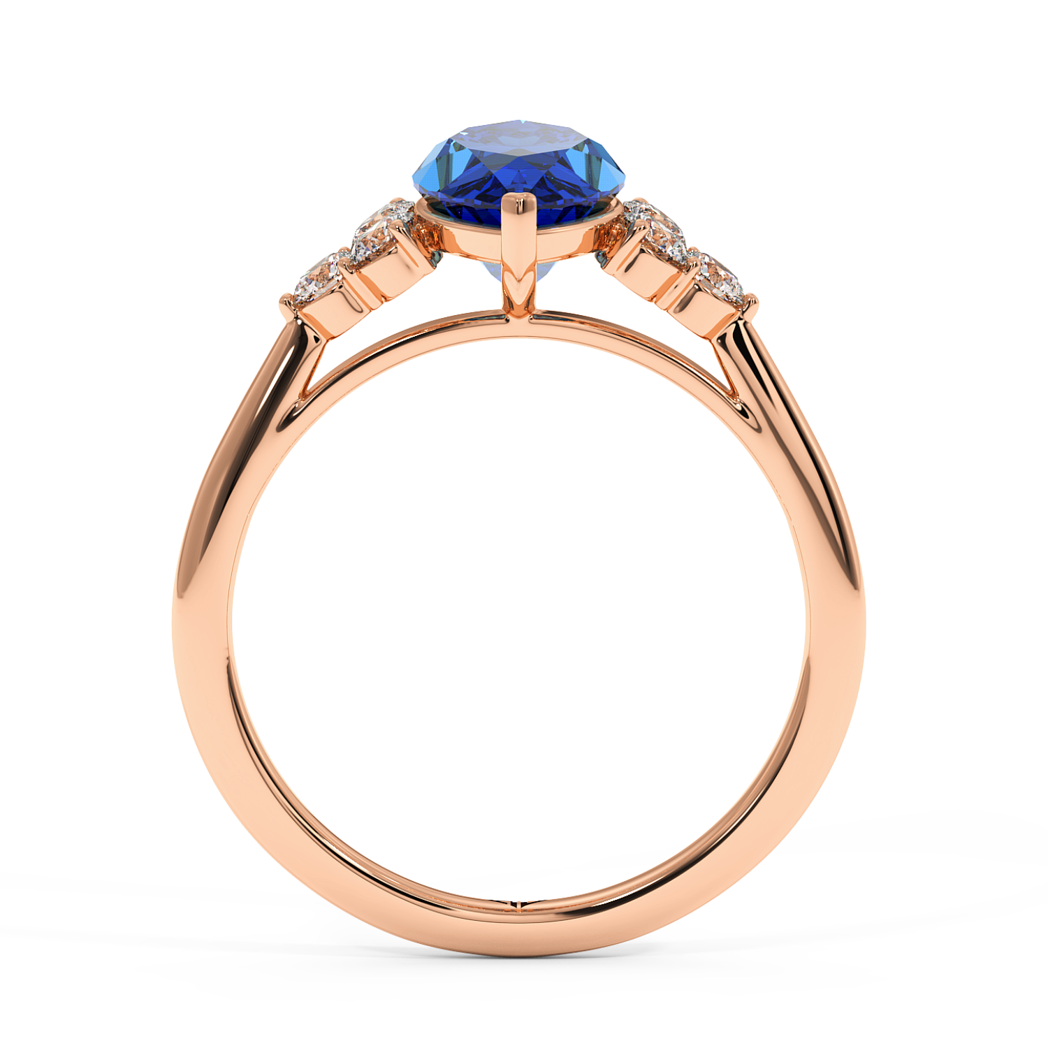 18K Rose Gold Sasha Trilogy Engagement Ring