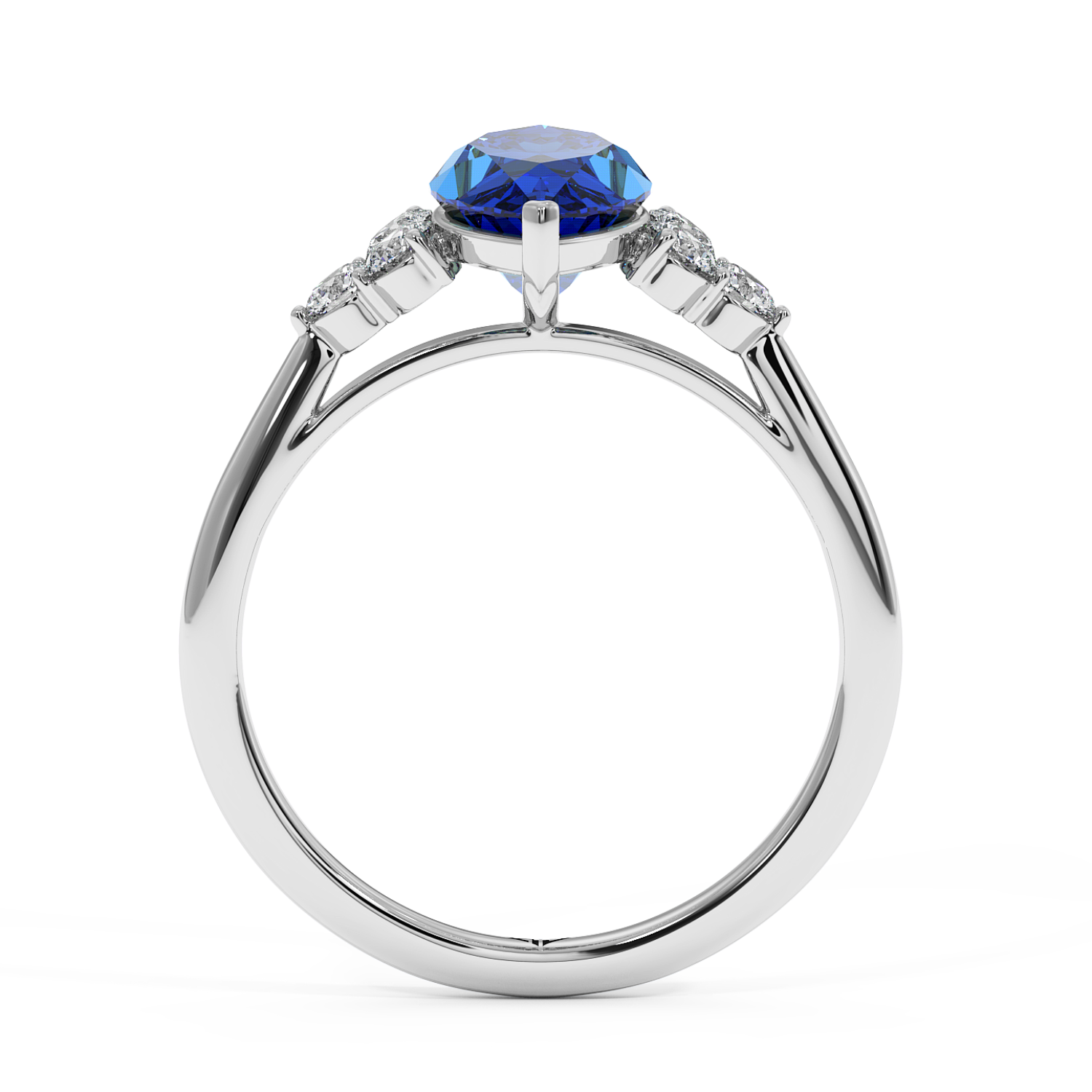 18K White Gold Sasha Trilogy Engagement Ring