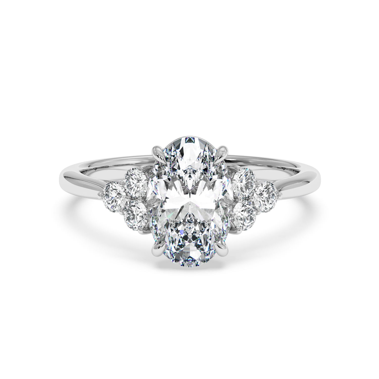 18K White Gold Sasha Trilogy Engagement Ring